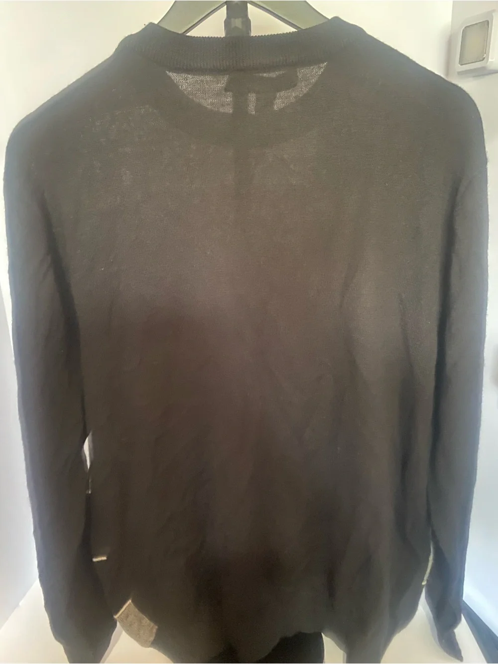 Pronto Uomo Black & Gray Check Crewneck Sweater